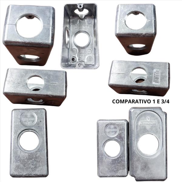 CONDULETE MULTIPLO S/TAMPA ALUM X3/4 200/122 TRAMONTINA