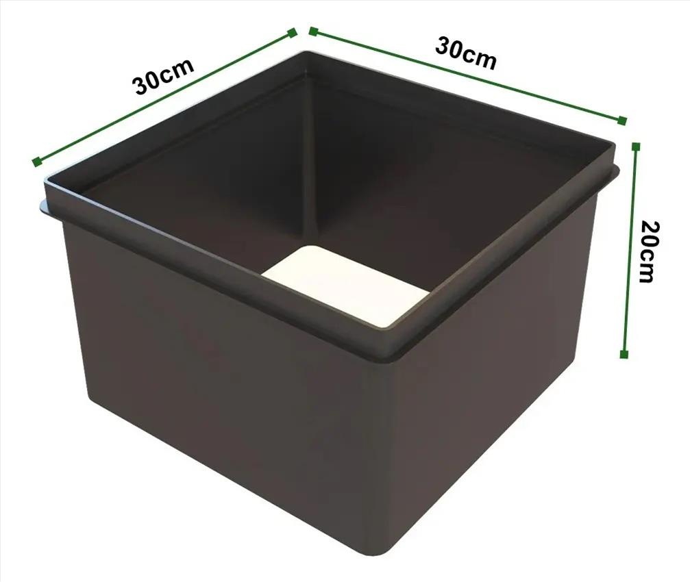 PROLONGADOR QUADRADO 30X30 PRETO BRAGIONI PQ30