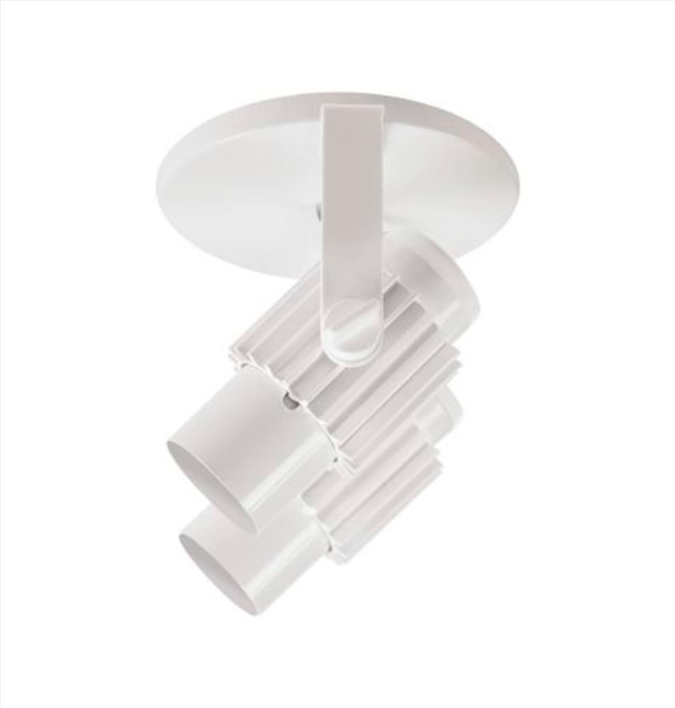 SPOT DUPLO ALETADO 2XE27 BRANCO OPL 3259