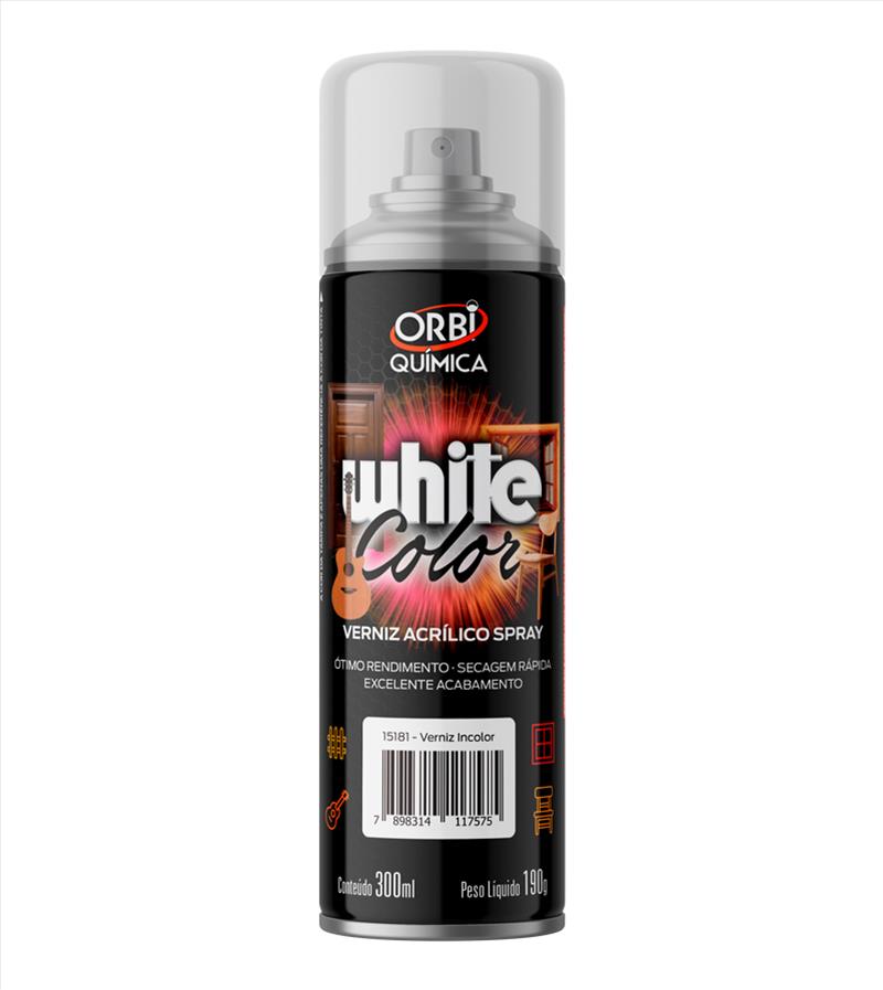 TINTA SPRAY USO GERAL VERNIZ INCOLOR 190G/340ML ORBI 15181