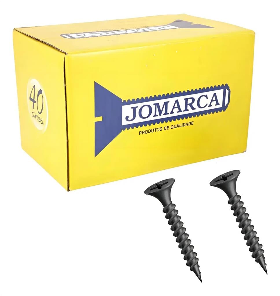 PARAFUSO DRY WALL TROMB P.AGULHA 3.5X45 JOMARCA FOSCO CX/10CT 26555