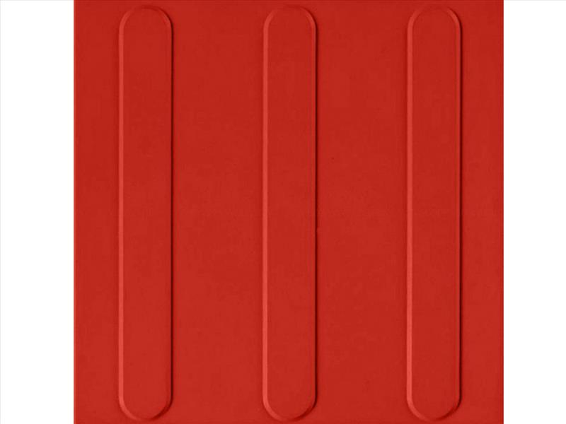 PISO TATIL DIRECIONAL 25X25X2.0 VERMELHO