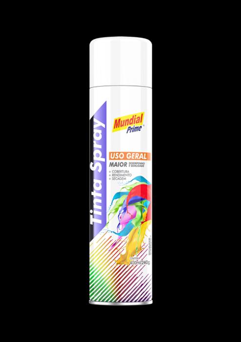 TINTA SPRAY USO GERAL BRANCO FOSCO 400ML/240G MUNDIAL