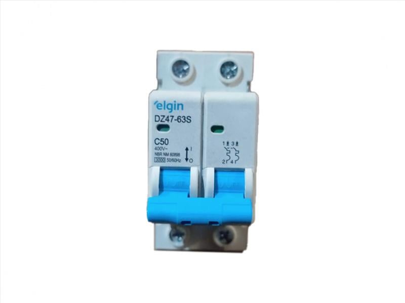 DISJUNTOR ELGIN DIN BIPOLAR 2X50A 2050