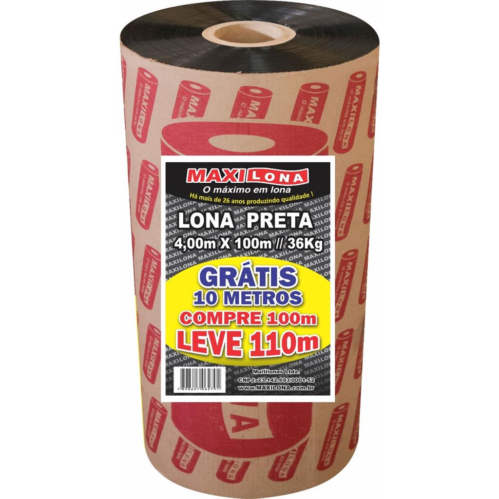 LONA PRETA 4X100 36KG MAXILONA 90MIC