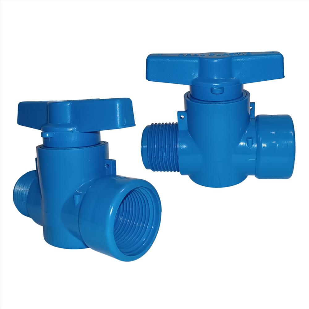 REGISTRO BORBOLETA ROSCA INT/EXT PEAD MF 3/4 AZUL DOAL
