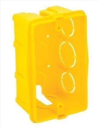CAIXA LUZ 4X2 PVC AMARELA ROMA 6080
