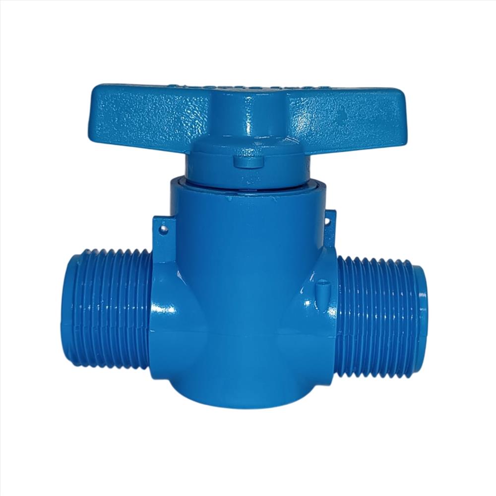 REGISTRO BORBOLETA ROSCA EXTERNA PEAD MM 3/4 AZUL DOAL