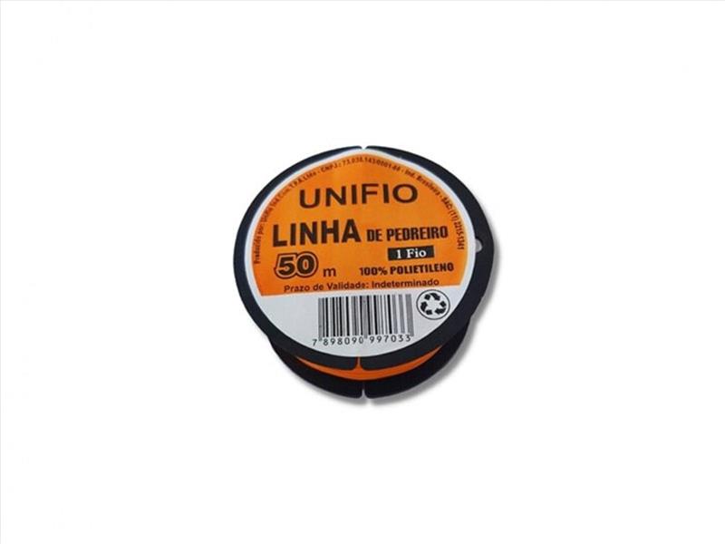 LINHA PEDREIRO POLIET 0.8 LARANJA UNIFIO 50M