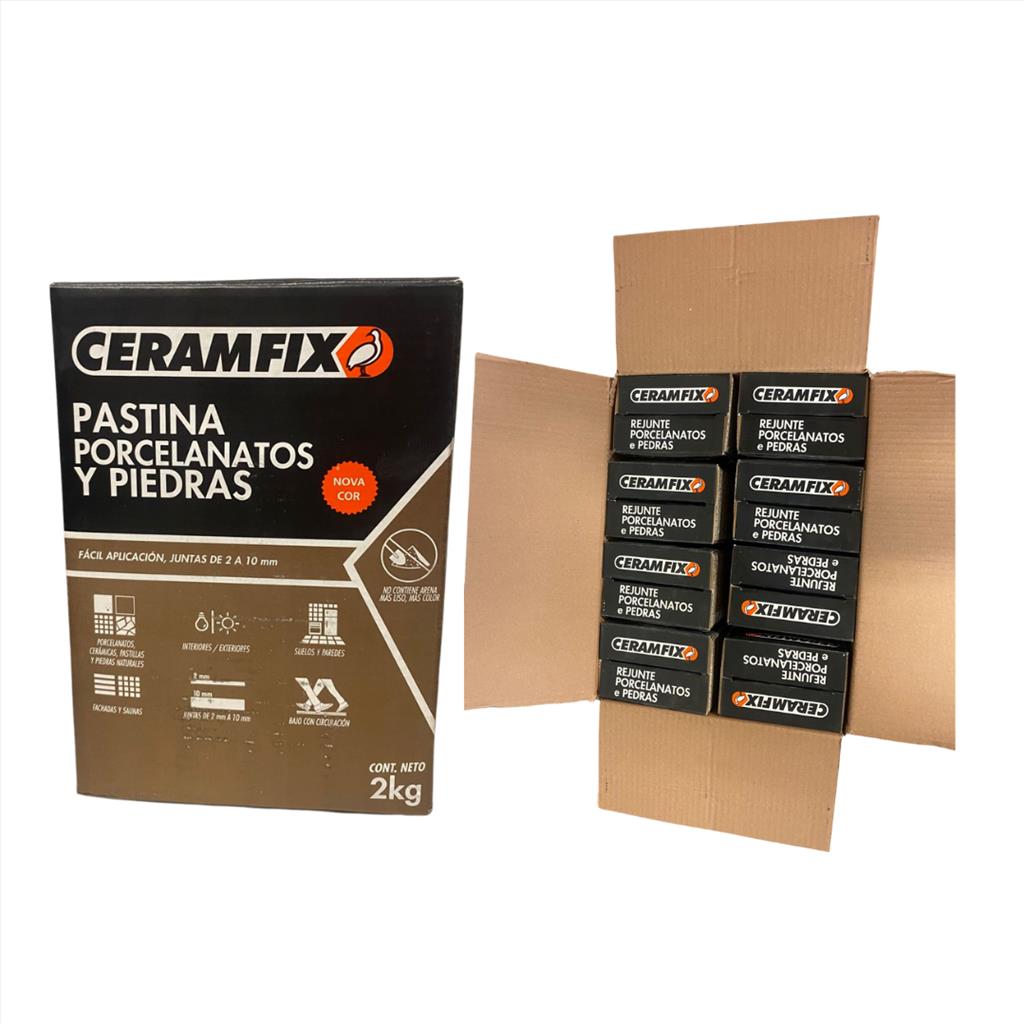 REJUNTE PORCELANATOS E PEDRAS MARROM CLARO CERAMFIX CX/16KG