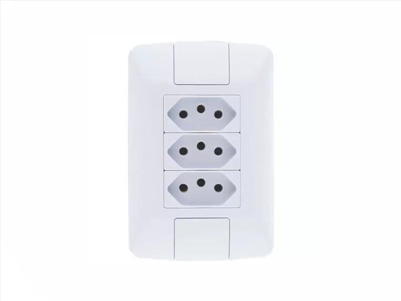 TOMADA TRIPLA 2P+T 10A 4X2 ARIA TRA 57241/076