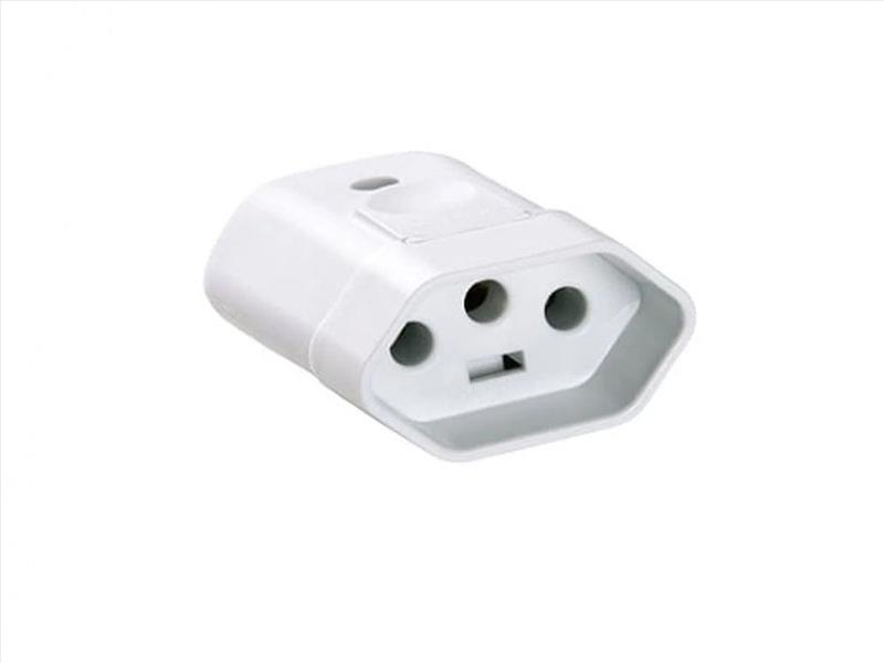 PLUGUE FEMEA BCO 2P+T 20A TRAMONTIN 57402/055