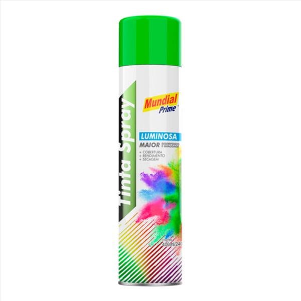 TINTA SPRAY LUMINOSA VERDE 400ML/240G MUNDIAL