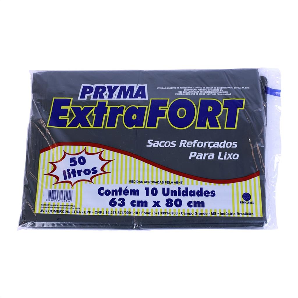 SACO DE LIXO 75X1.05 100L PCT/5UN PRYMA