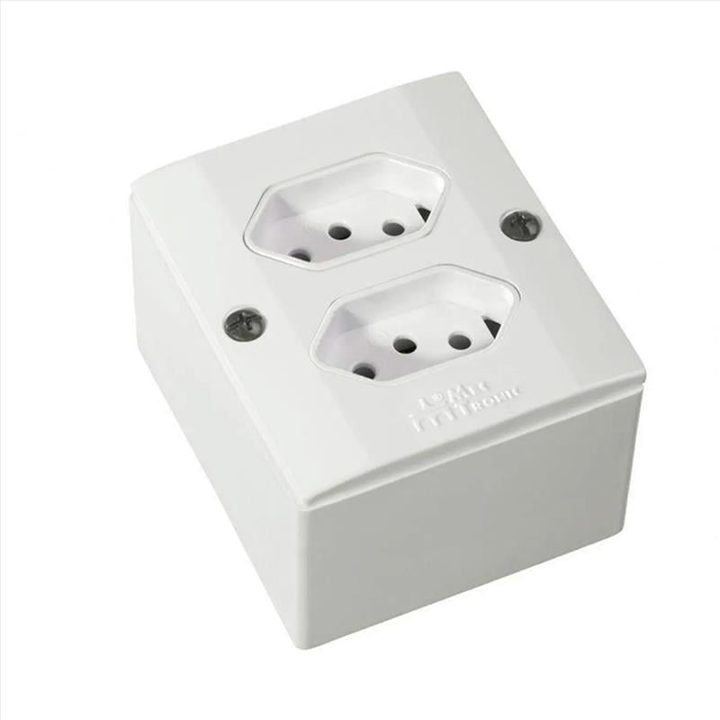 SISTEMA X 2 TOMADAS 20A 2P+T BCO MECTRONIC 39895