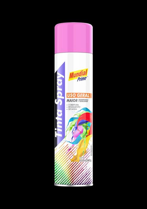 TINTA SPRAY USO GERAL ROSA 400ML/240G MUNDIAL