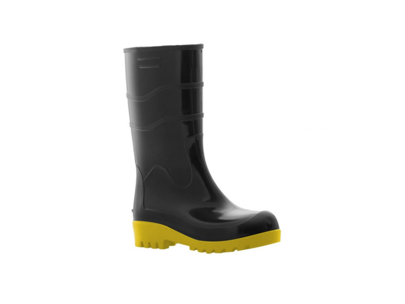 BOTA BORRACHA PTO/AMARELO MEDIO 28CM 38