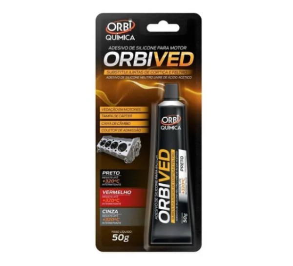 SILICONE ALT TEMP PRETO 50G ORBIVED P/ MOTOR 337