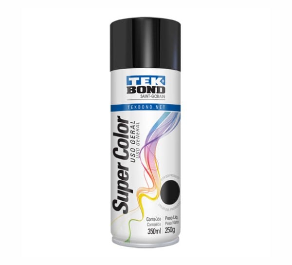 TINTA SPRAY PRETO BR USO GERAL 350ML TEKBOND