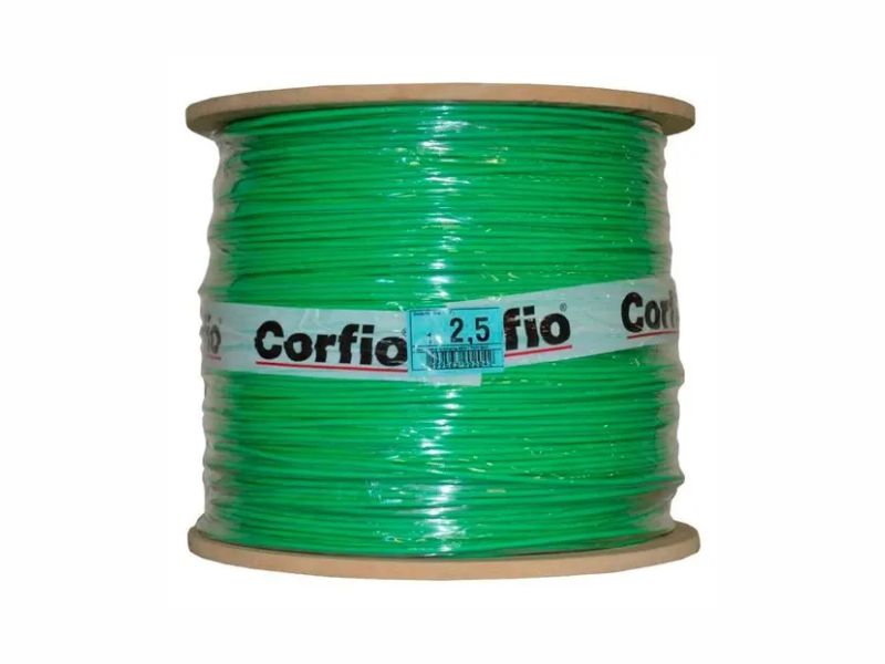 BOBINA CABO FLEX 750V VERDE 2.50MM C/1100MT