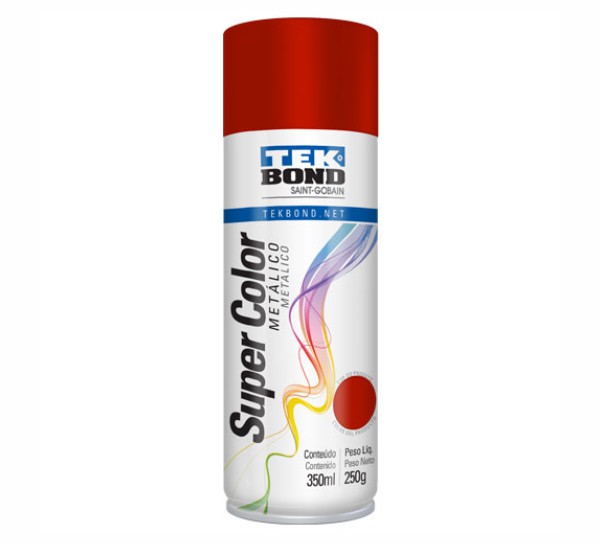 TINTA SPRAY VERMELHO METALICO 350ML TEKBOND