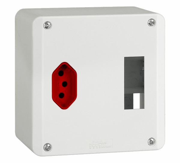 CAIXA ARSTOP C/ TOM 2P+T 20A VERMELHA 70022