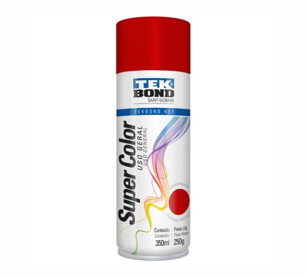 TINTA SPRAY VERMELHO BR USO GERAL 350ML TEKBO