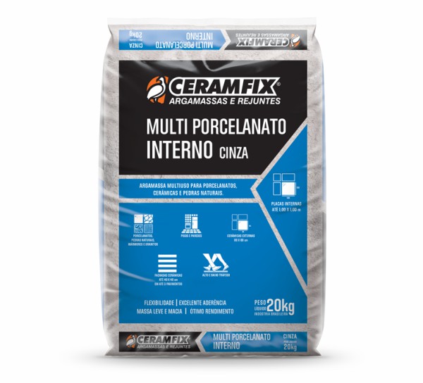ARGAMASSA CERAMFIX INTERNA PORCELANATO 20KG