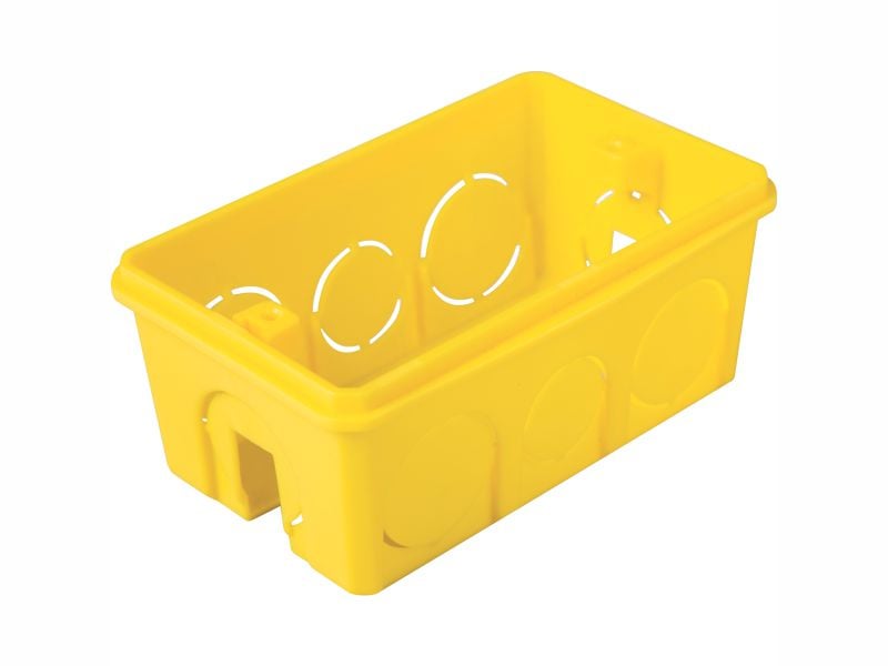 CAIXA LUZ 4X2 PVC AMARELA TRAMONTINA 57500/044