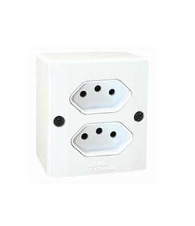 SISTEMA X 2 TOMADAS 10A BCO MECTRONIC 39146