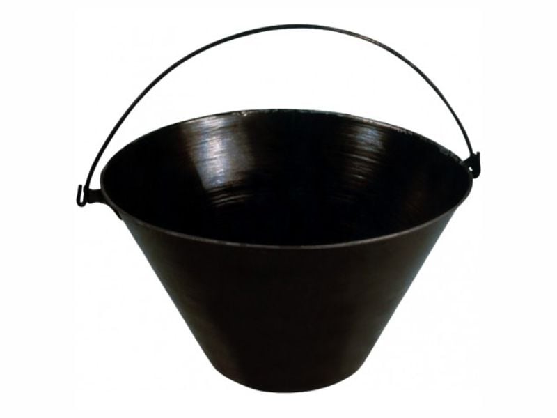 BALDE PEDREIRO CHAPA PRETO C/PEGA 10L METASUL