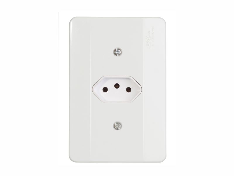 TOMADA 2P+T 10A 4X2 BR HOR MECTRONIC 39023