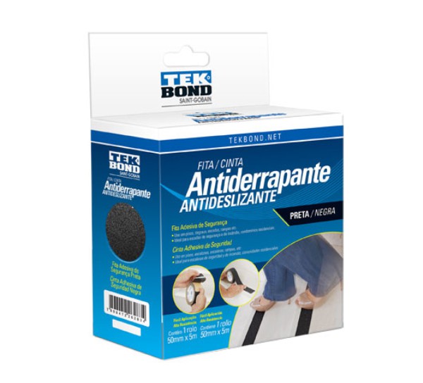 FITA ANTI-DERRAPANTE PRETA 50MMX5M TEKBOND
