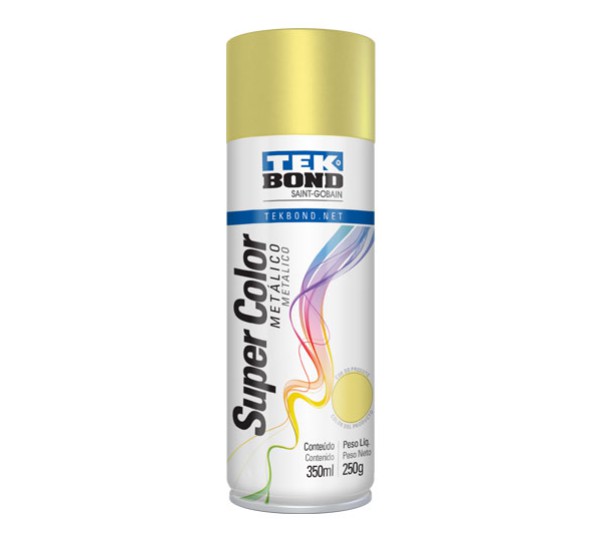TINTA SPRAY DOURADO METALICO 350ML TEKBOND