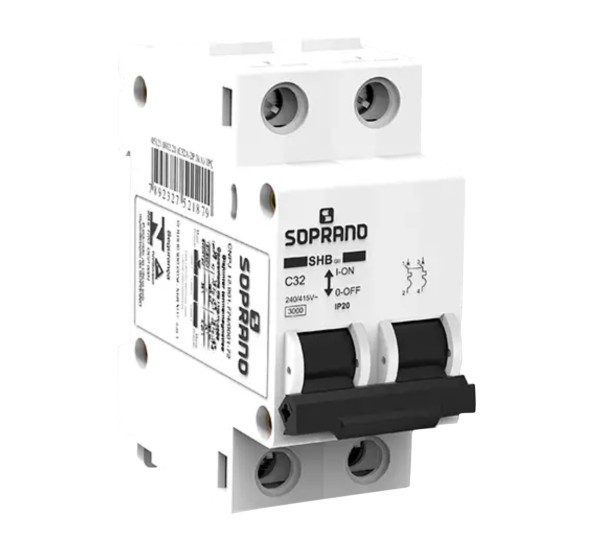 DISJUNTOR SOPRANO DIN BIPOLAR 2X63A 7063.21