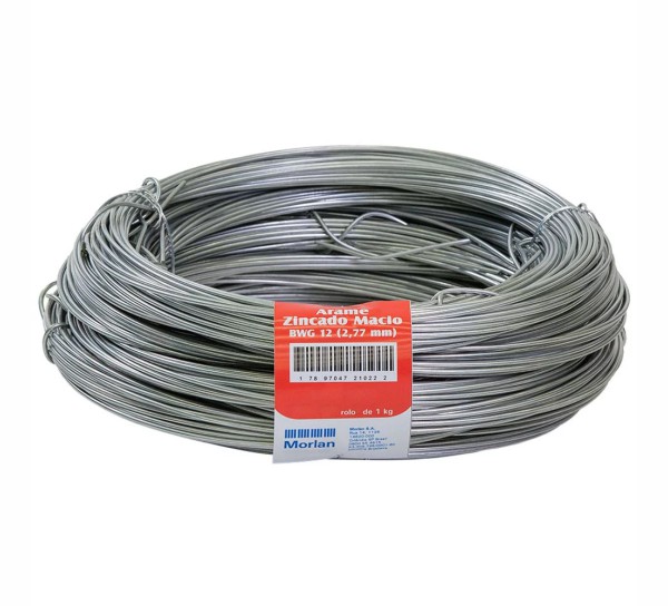 ARAME GALVANIZADO 2.77 BWG 12 MORLAN