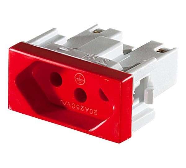MODULO TOMADA 2P+T 20A VERMELHA PETRA 39259
