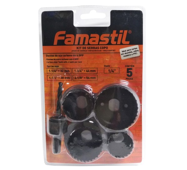 JOGO SERRA COPO 5PC C/HASTE FAMASTIL F6930