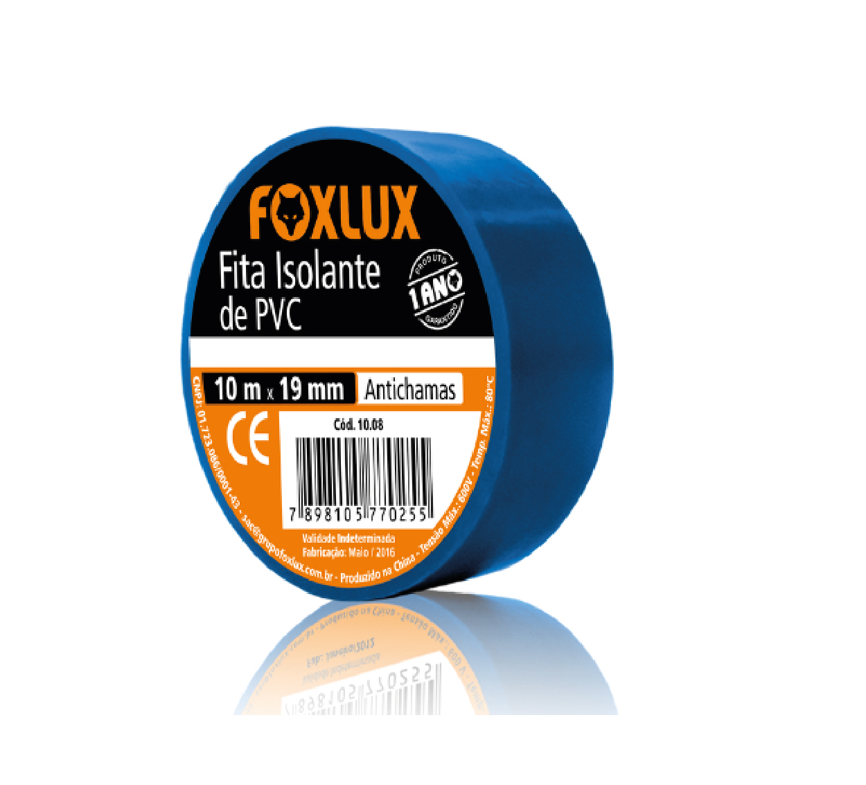 FITA ISOLANTE 19X10 AZUL FOXLUX 1008