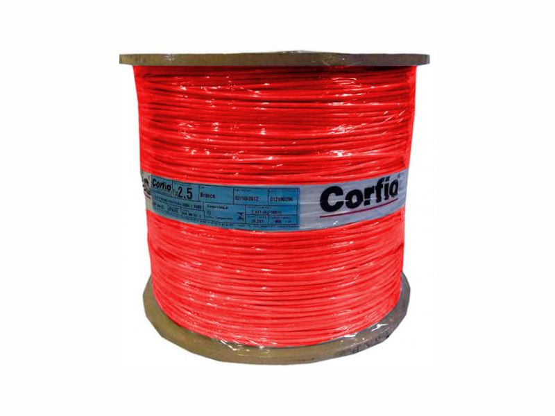 BOBINA CABO FLEX 750V VERMELHO 4.00MM C/800MT