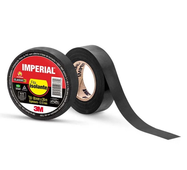 FITA ISOLANTE 3M 18X10 PRETA SLIM