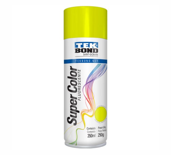 TINTA SPRAY AMARELO FLUORESCENTE 350ML TEKBON