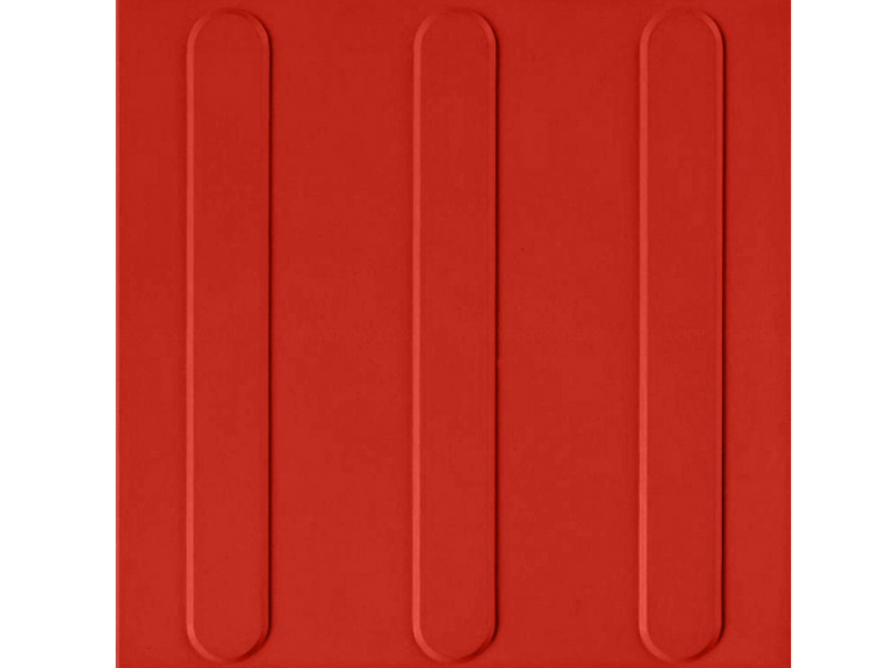 PISO TATIL DIRECIONAL 40X40X2.5CM VERMELHO