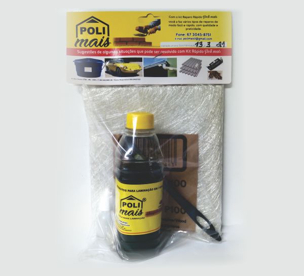 KIT REPARO RAPIDO FIBRA VIDRO POLI MAIS