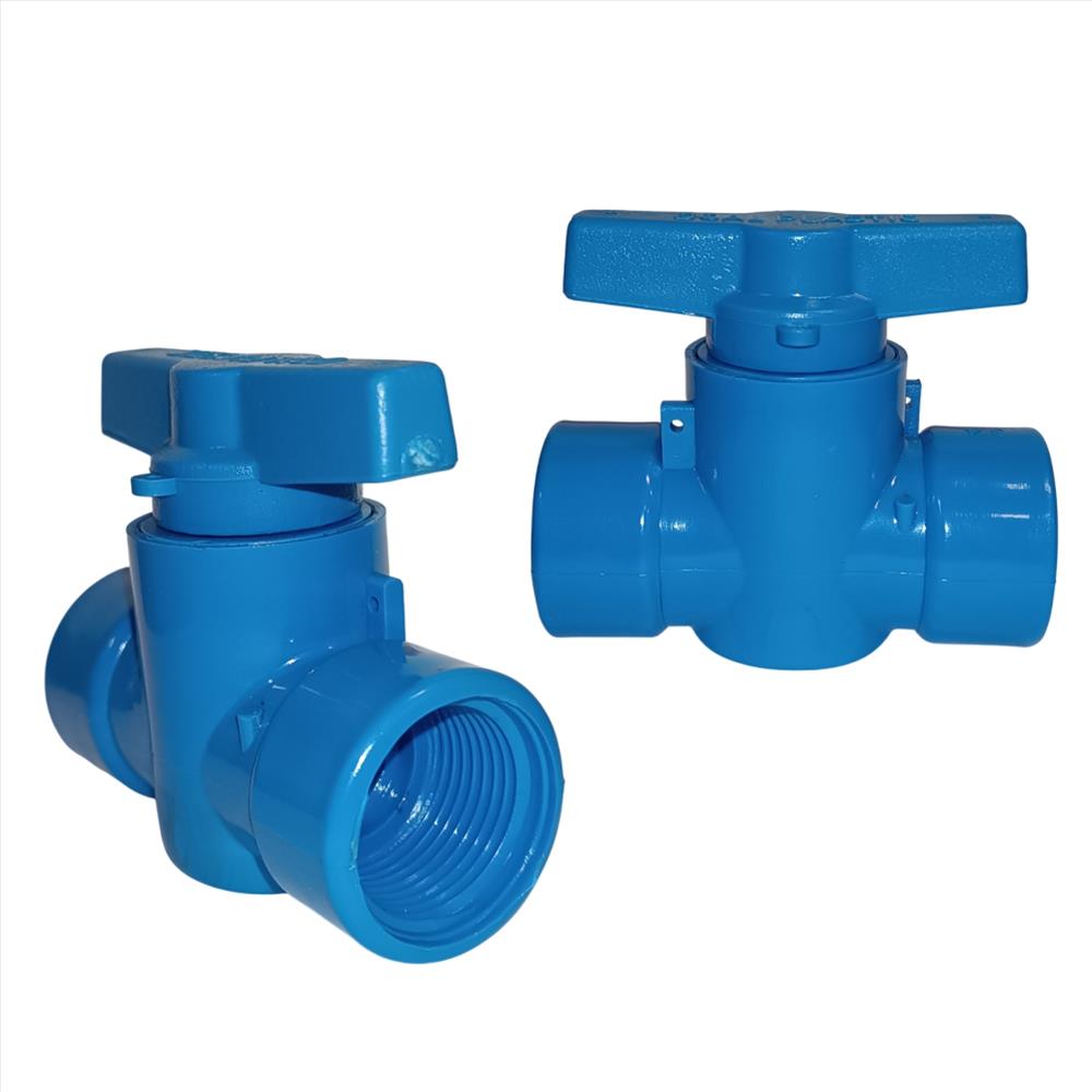 REGISTRO BORBOLETA ROSCA INTERNA FF PEAD 3/4 AZUL DOAL