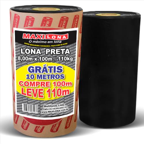 LONA PRETA 8X100 110KG MAXILONA 130MIC