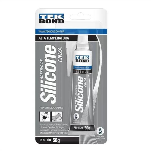 SILICONE ACETICO ALT TEMP CINZA 50G TEKBOND